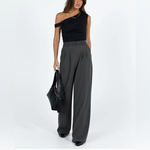 Princess Polly Pants - Princess Polly Black Wide-Leg Jumpsuit